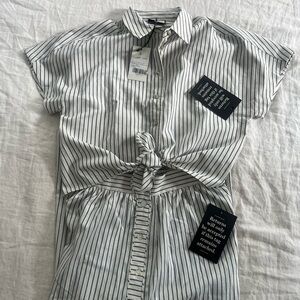 Tuckernuck White and Blue Striped Blouse